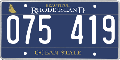 RI license plate 075419