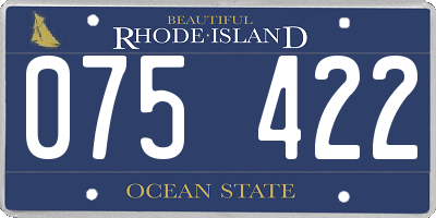 RI license plate 075422
