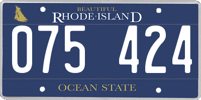 RI license plate 075424