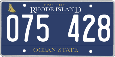RI license plate 075428