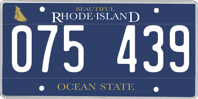 RI license plate 075439