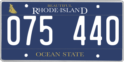 RI license plate 075440