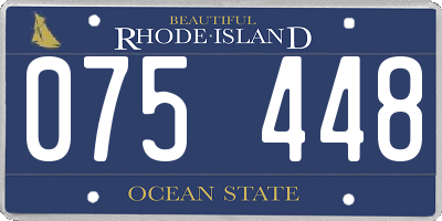 RI license plate 075448