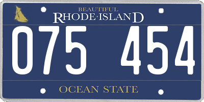 RI license plate 075454