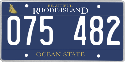 RI license plate 075482