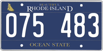 RI license plate 075483