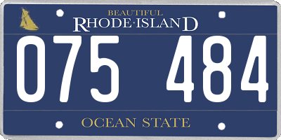 RI license plate 075484