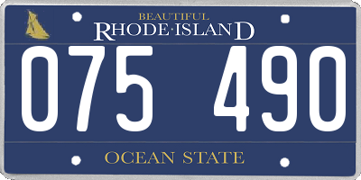 RI license plate 075490