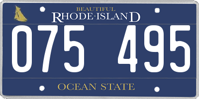 RI license plate 075495
