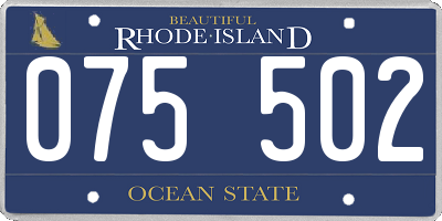 RI license plate 075502