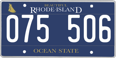 RI license plate 075506