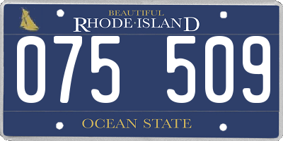RI license plate 075509