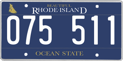 RI license plate 075511
