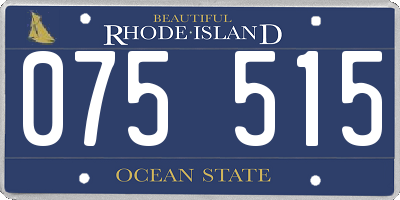 RI license plate 075515