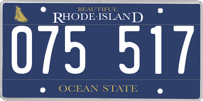 RI license plate 075517