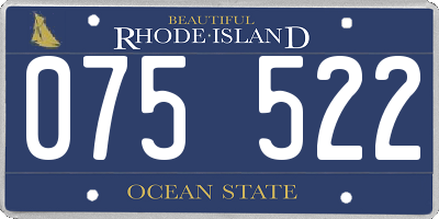 RI license plate 075522