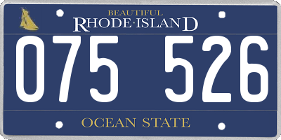 RI license plate 075526