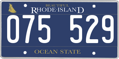 RI license plate 075529