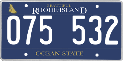 RI license plate 075532