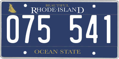 RI license plate 075541