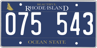 RI license plate 075543