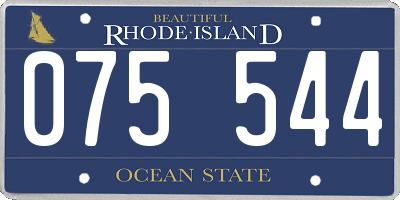 RI license plate 075544