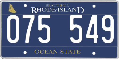 RI license plate 075549