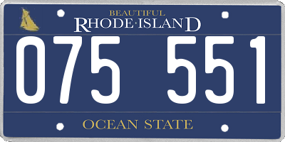 RI license plate 075551
