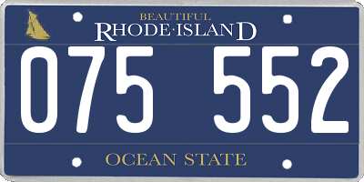 RI license plate 075552
