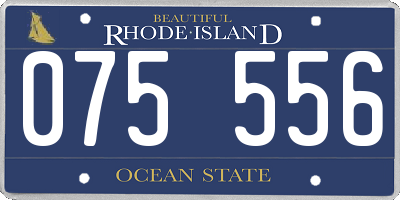 RI license plate 075556