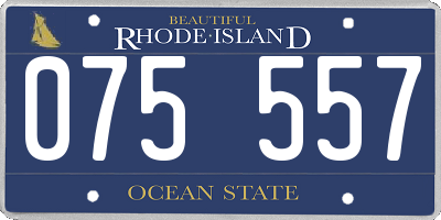 RI license plate 075557
