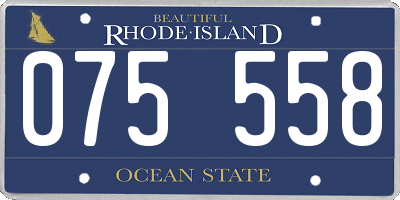 RI license plate 075558