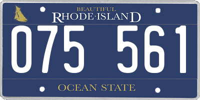 RI license plate 075561