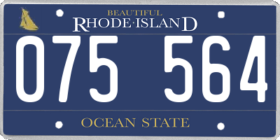 RI license plate 075564
