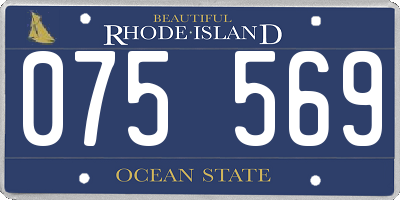 RI license plate 075569