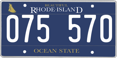 RI license plate 075570