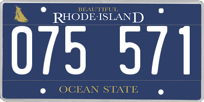 RI license plate 075571