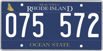 RI license plate 075572