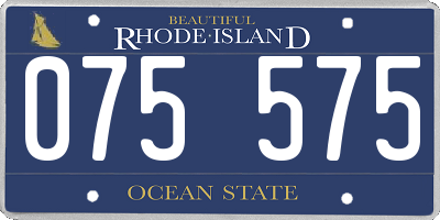 RI license plate 075575