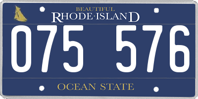 RI license plate 075576