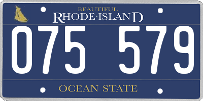 RI license plate 075579