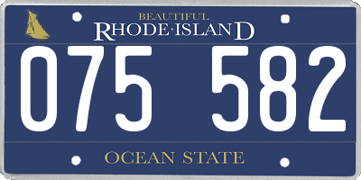 RI license plate 075582