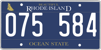 RI license plate 075584