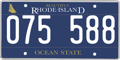 RI license plate 075588