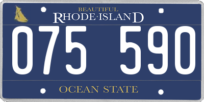 RI license plate 075590