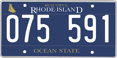 RI license plate 075591