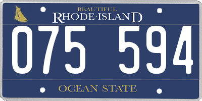 RI license plate 075594