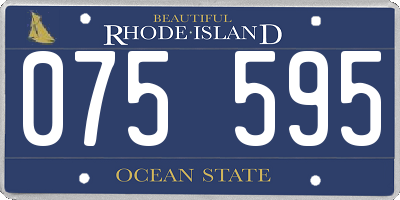 RI license plate 075595