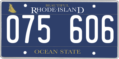 RI license plate 075606