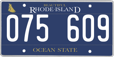 RI license plate 075609